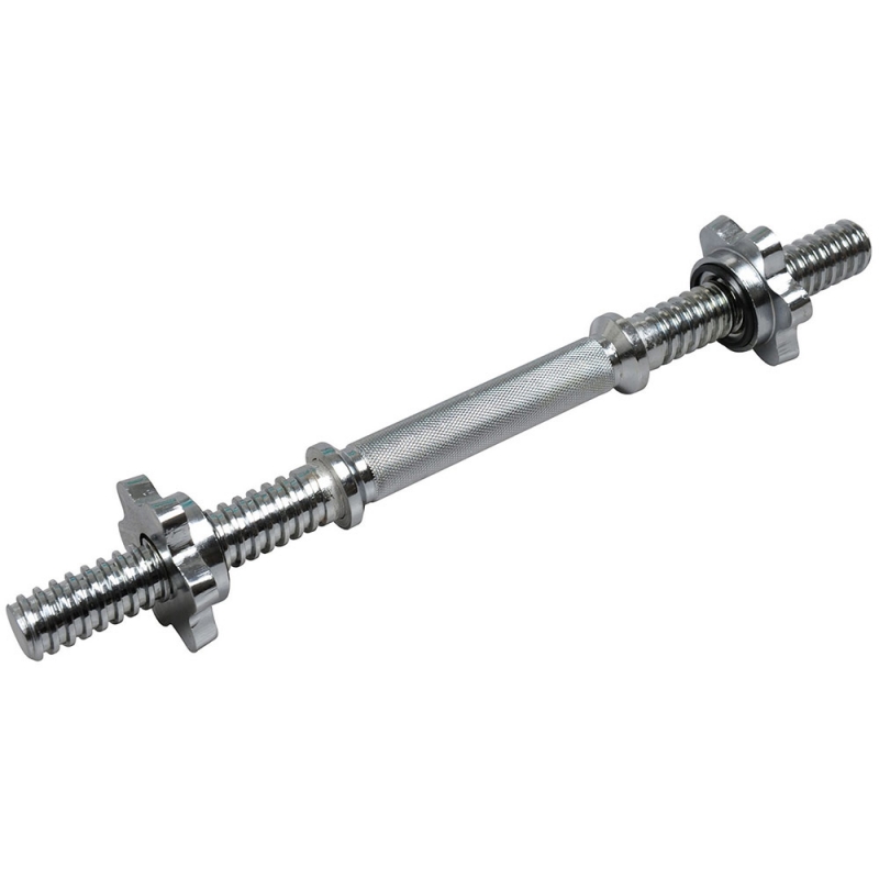 Гриф с гайками гантельный хромированный d 25, SDA-16T 41см. Дельта-фитнес SDA-16T/B25628