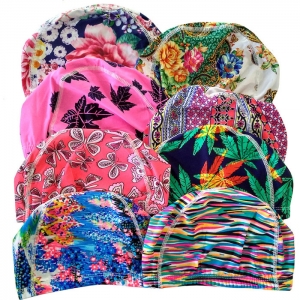 F11776 Шапочка для плавания тактель/полиамид Премиум Mix Дельта-фитнес