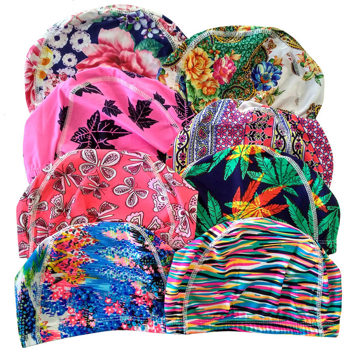 F11776 Шапочка для плавания тактель/полиамид Премиум Mix Дельта-фитнес