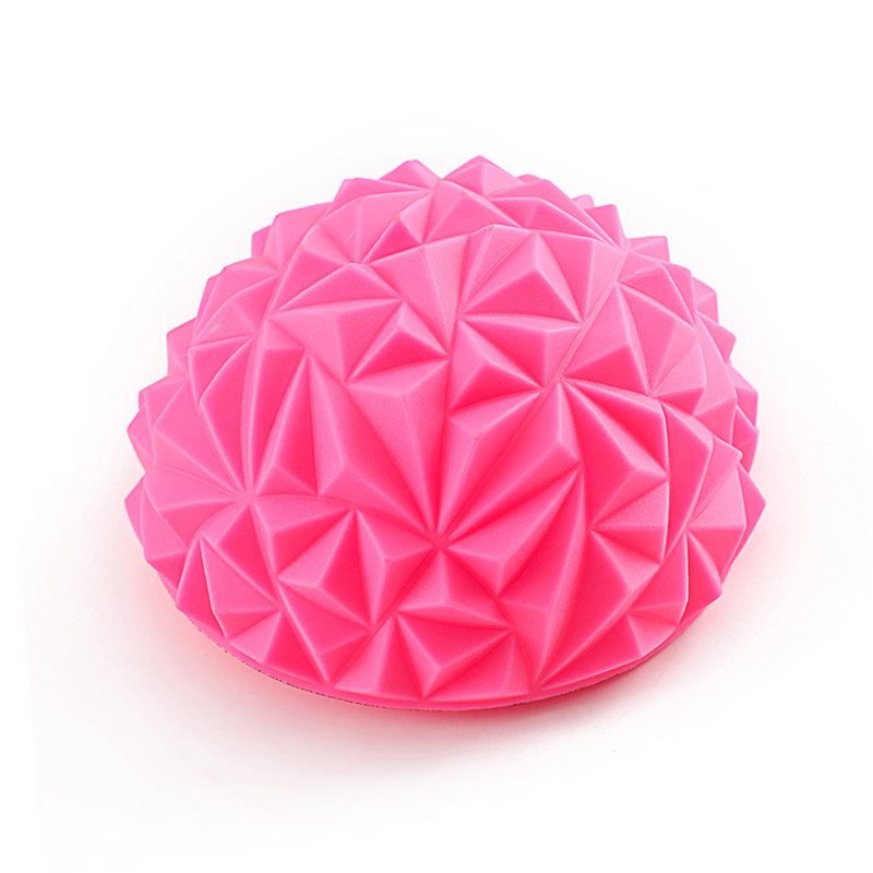 Полусфера массажная круглая надувная розовая ПВХ d-16,5см Дельта-фитнес C33512-2