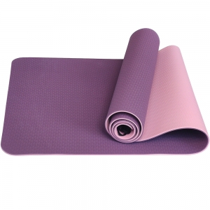 Коврик для йоги ТПЕ 183х61х0,6 см фиолетово/розовый Спортекс E33579