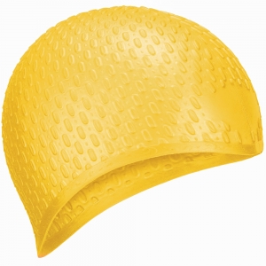 Шапочка для плавания силиконовая Bubble Cap Желтый Спортекс E36877-5