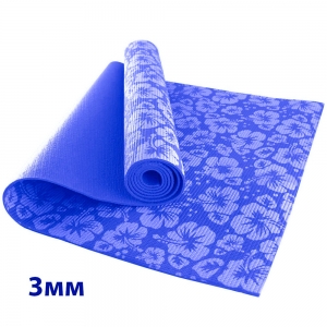 HKEM113-03-BLUE Коврик для йоги 3 мм-Синий 12 Спортекс