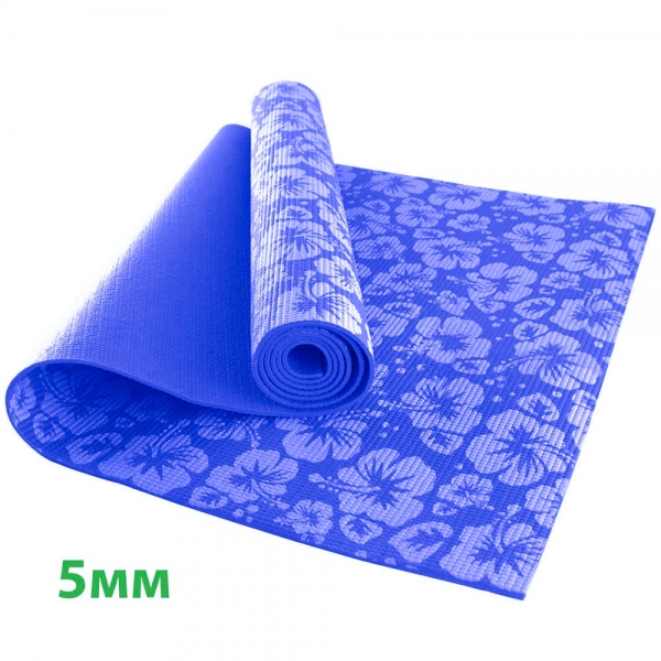 Коврик для йоги 5 мм-Синий 12 Спортекс HKEM113-05-BLUE