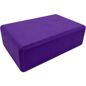Йога блок полумягкий фиолетовый 223х150х76мм., из вспененного ЭВА A25569 Спортекс BE100-2