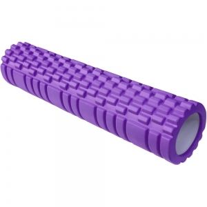 E29390 Ролик для йоги фиолетовый 61х14см ЭВА/АБС Спортекс
