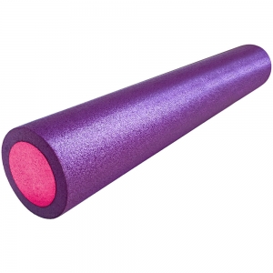 Ролик для йоги полнотелый 2-х цветный фиолетовый/розовый 90х15см. B34498 Спортекс PEF90-10