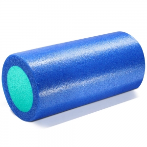 Ролик для йоги полнотелый 2-х цветный синий/зеленый 90х15см. E42025 Спортекс PEF90-B