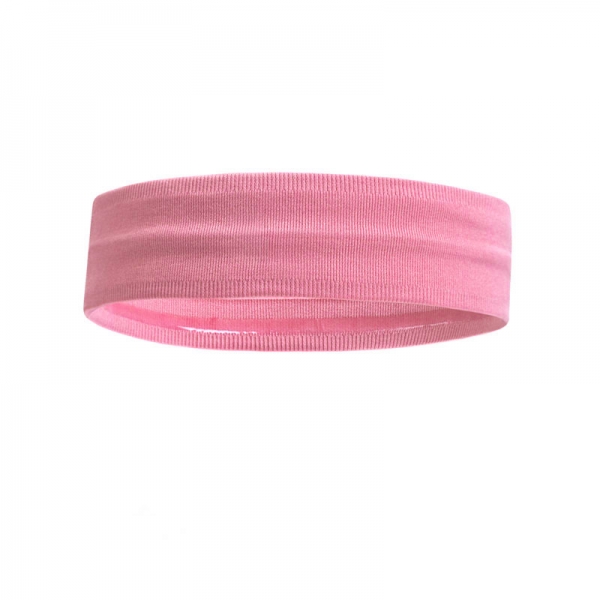 Повязка на голову с силиконом 4х24см розовая Спортекс B34464-2