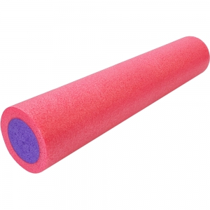 Ролик для йоги полнотелый 2-х цветный розово/фиолетовый 60х15см. B34496 Спортекс PEF60-8