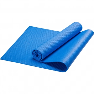 HKEM112-03-BLUE Коврик для йоги, PVC, 173x61x0,3 см синий Спортекс