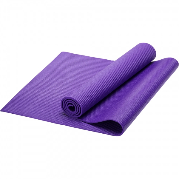 HKEM112-04-PURPLE Коврик для йоги, PVC, 173x61x0,4 см фиолетовый Спортекс