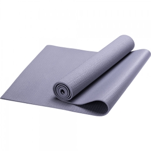 HKEM112-04-GREY Коврик для йоги, PVC, 173x61x0,4 см серый Спортекс