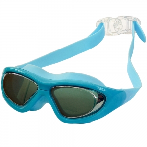 Очки для плавания взрослые полу-маска Голубой Спортекс B31537-2