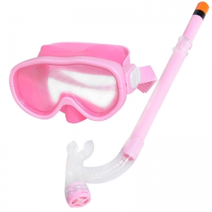 E33114-6 Набор для плавания детский маска+трубка ПВХ розовый Спортекс