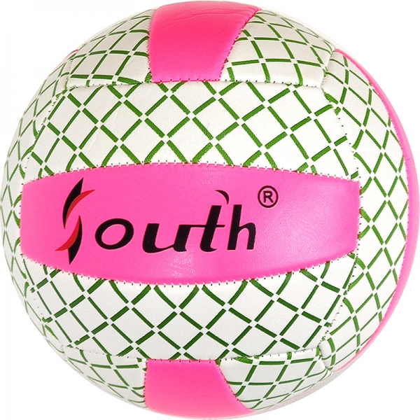Мяч волейбольный розовый , PVC 2.7, 280 гр, машинная сшивка Спортекс E33542-4