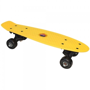 Скейтборд пластиковый 41x12cm желтый SK400 Спортекс E33082