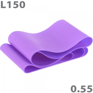 Эспандер ТПЕ лента для аэробики 150 см х 15 см х 0,55 мм. фиолетовый Спортекс MTPL-150-55