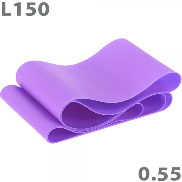 Эспандер ТПЕ лента для аэробики 150 см х 15 см х 0,55 мм. фиолетовый Спортекс MTPL-150-55C