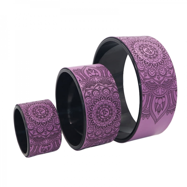 Комплект колес для йоги из 3-х штук фиолетовый Спортекс E41070