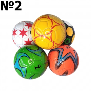 Мяч футбольный №2, PVC 1.6, машинная сшивка Спортекс E33516