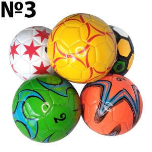 Мяч футбольный №3, PVC 1.6, машинная сшивка Спортекс E33517
