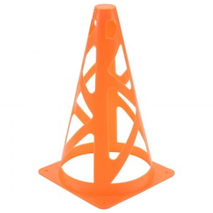 Конус разметочный травмобезопастный, размер h-22см оранжевый Дельта-фитнес E33558