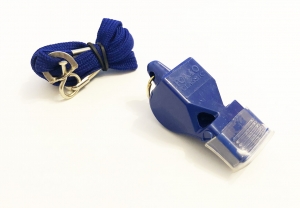 F04484 Свисток FOX 80 Classic судейский пластиковый, на шнурке синий Спортекс