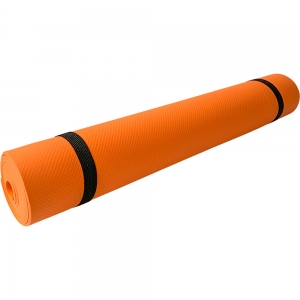 Коврик для йоги ЭВА 173х61х0,4 см оранжевый Спортекс B32214