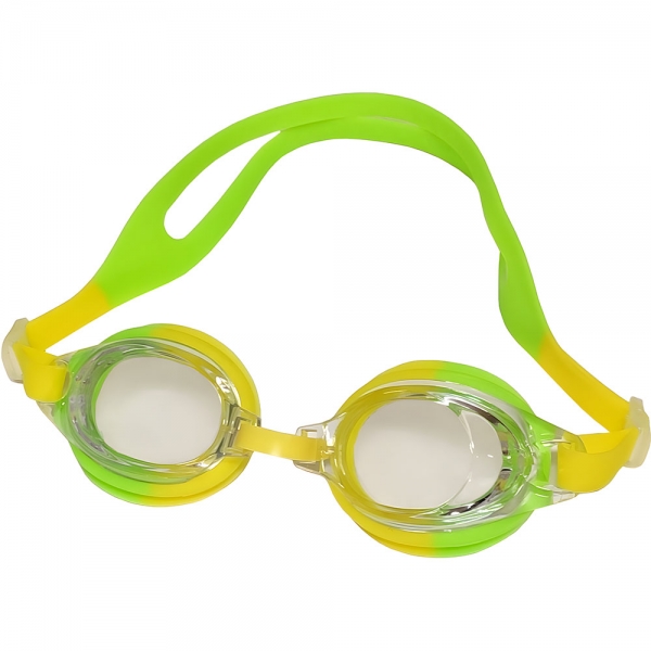Очки для плавания детские желто/зеленые Спортекс E36884
