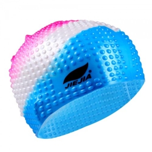 Шапочка для плавания силиконовая Bubble Cap мультиколор Спортекс E38923