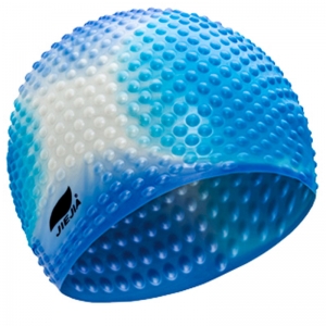Шапочка для плавания силиконовая Bubble Cap мультиколор Спортекс E38929