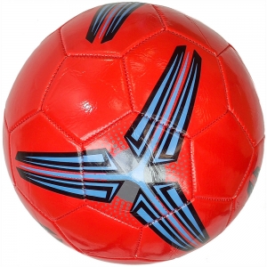 Мяч футбольный №5, PVC 1.8, машинная сшивка красный-Mix Спортекс E29368-3