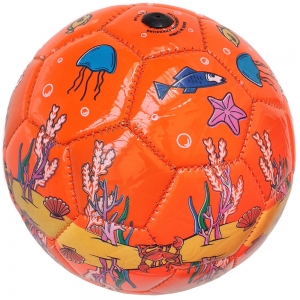 Мяч футбольный детский №2, Аквариум оранжевый Спортекс C28706-2