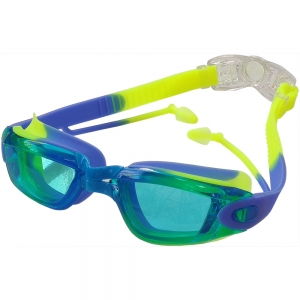 E38885-3 Очки для плавания взрослые мультиколор сине/желтые Спортекс
