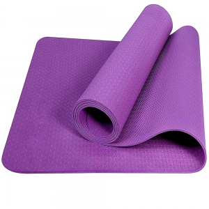 Коврик для йоги ТПЕ 183х61х0,6 см фиолетовый Спортекс E39315