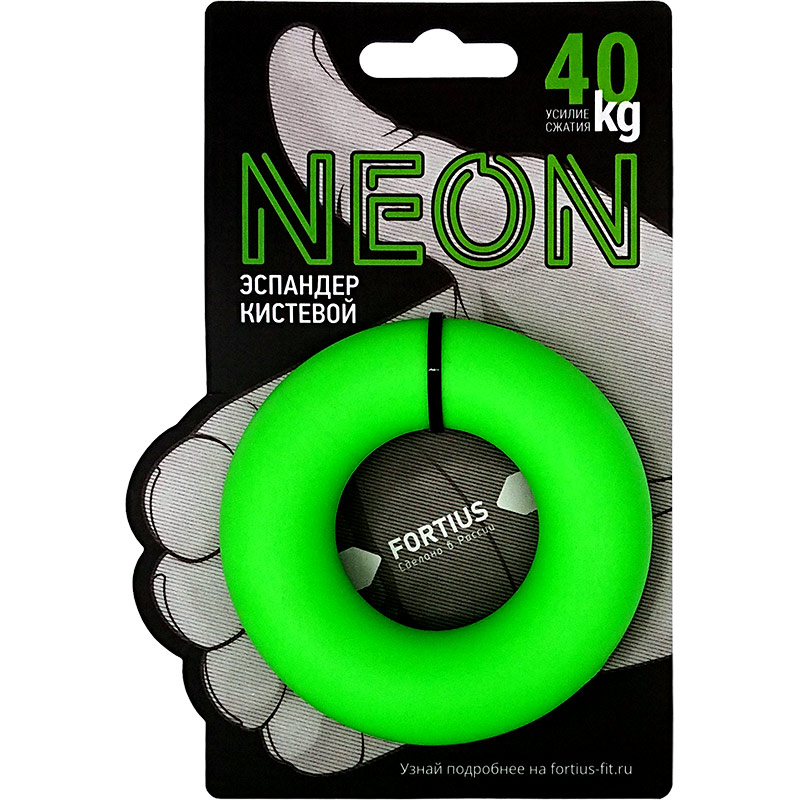 Эспандер кистевой Fortius, Neon 40 кг зеленый Дельта-фитнес
