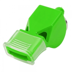 Свисток Classic пластиковый в боксе, без шарика, на шнурке зеленый Спортекс E39267-4