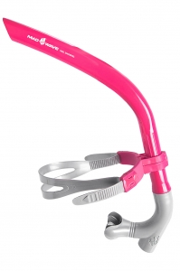 Дыхательный тренажер для плавания PRO SNORKEL Mad Wave, розовый
