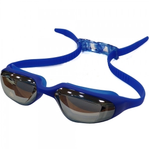Очки для плавания зеркальные взрослые синие Спортекс E39696