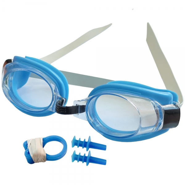 Очки для плавания юниорские голубые Спортекс E36870-5