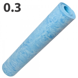 Коврик для йоги ЭВА 173х61х0,3 см синий Мрамор Спортекс E40021
