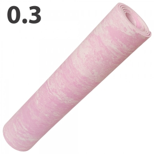 Коврик для йоги ЭВА 173х61х0,3 см розовый Мрамор Спортекс E40025