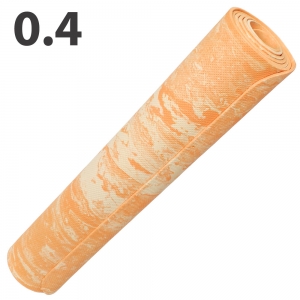 Коврик для йоги ЭВА 173х61х0,4 см оранжевый Мрамор Спортекс E40029