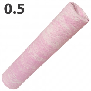 Коврик для йоги ЭВА 173х61х0,5 см розовый Мрамор 147-015 Спортекс E40035