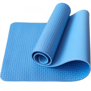 Коврик для йоги ЭВА 183х61х0,7 см синий Мрамор 147-016 Спортекс E40036