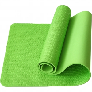 Коврик для йоги ЭВА 183х61х0,7 см зеленый Мрамор Спортекс E40038