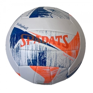 Мяч волейбольный бело/сине/оранжевый , PU 2.7, 300 гр, машинная сшивка Спортекс E39982