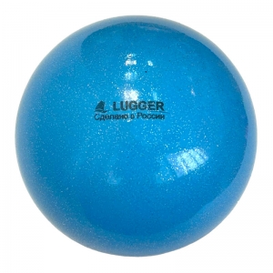 Мяч для художественной гимнастики однотонный, d=15 см небесный с блестками Спортекс
