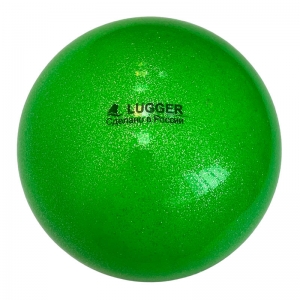Мяч для художественной гимнастики однотонный, d=15 см зеленый с блестками Спортекс